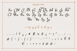 Parochus medieval script font family