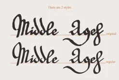 Parochus medieval script font family