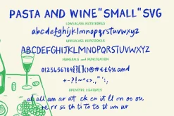 Pasta and Wine Bitmap SVG Font