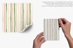 pastel stripe seamless pattern