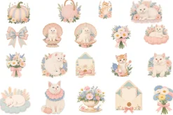 Pastel Cats Clipart Pack