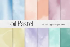 Pastel Foil Digital Paper