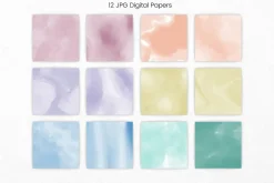 Pastel Foil Digital Paper