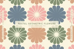 Pastel Geometric Flowers