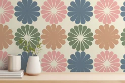 Pastel Geometric Flowers