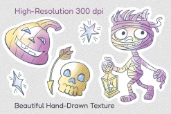 Pastel Goth Halloween Stickers Vol 1