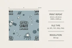 Pattern with space explorer