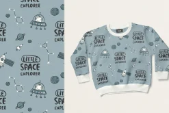 Pattern with space explorer