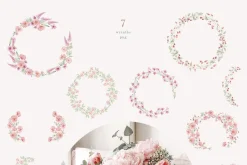 Peach peonies, roses, garden flowers