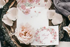 Peach peonies, roses, garden flowers