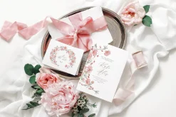 Peach peonies, roses, garden flowers