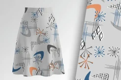 Peach Blue and Grey and Retro 60s
