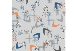 Peach Blue and Grey and Retro 60s