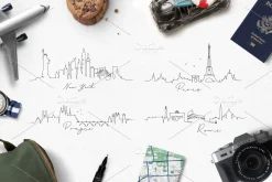 Pen Line City Silhouette
