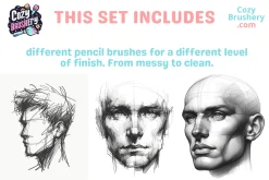Pencil Paper Texture Brushes