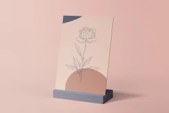 Peonies Floral Line Art