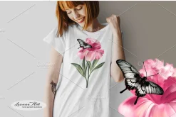 Peonies with Butterflies