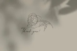 Peony Line Illustration - Flower Art