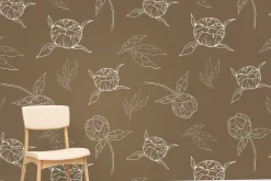 Peony Line Illustration - Flower Art