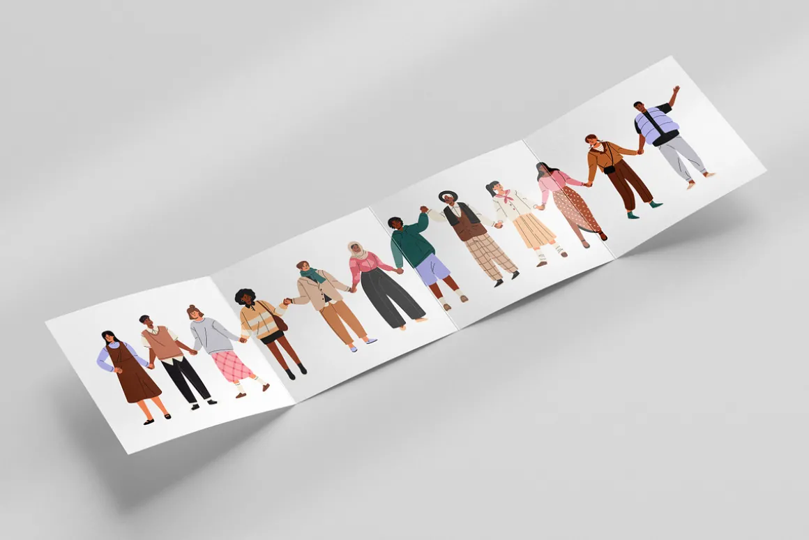 People group holding hands together