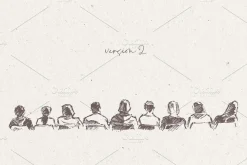 People in the audience. Lecture hall