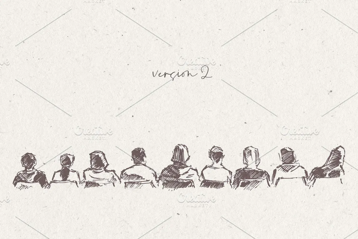People in the audience. Lecture hall