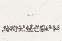People in the audience. Lecture hall
