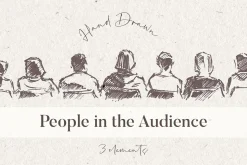 People in the audience. Lecture hall