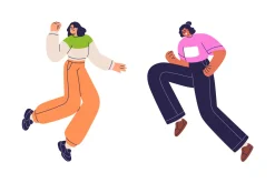 People jumping, celebrating success