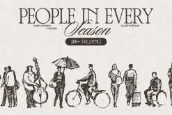 People Sketch Vector Bundle