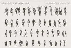 People Sketch Vector Bundle
