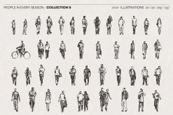 People Sketch Vector Bundle