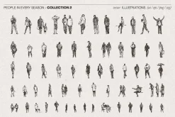 People Sketch Vector Bundle