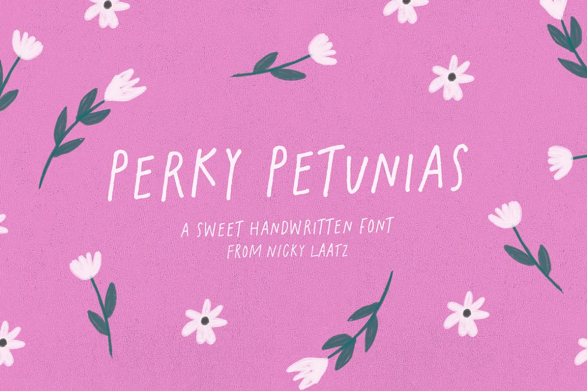 Perky Petunias Handwritten Font