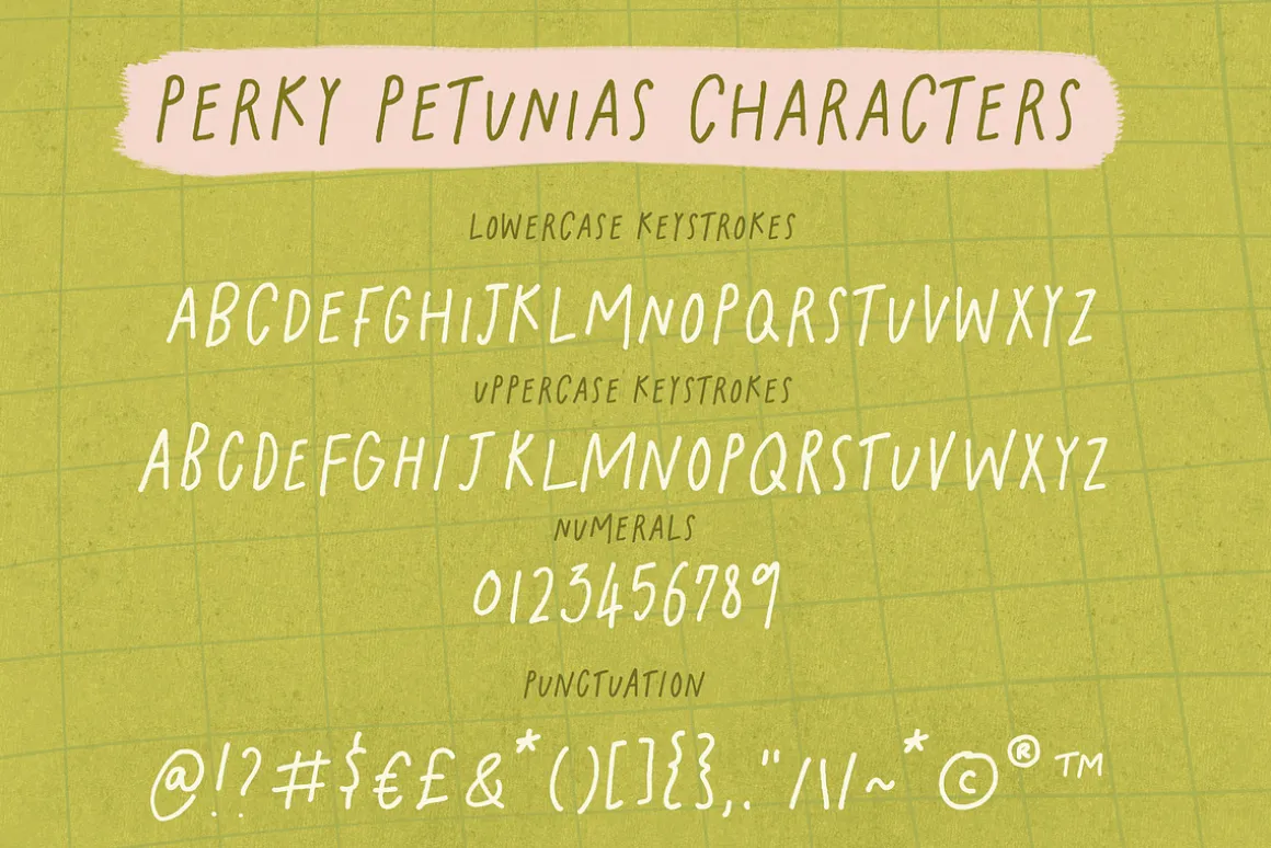 Perky Petunias Handwritten Font