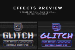 Photoshop Glitch text effects Vol.2