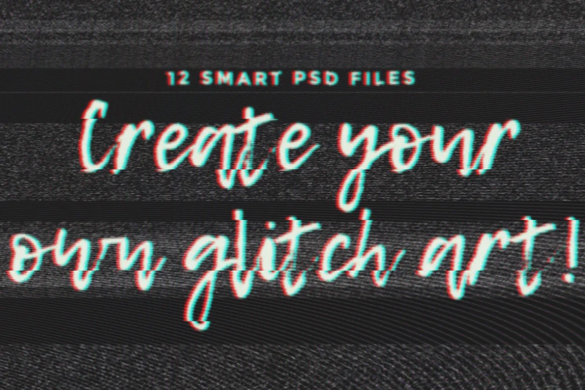 Photoshop Glitch text effects Vol.2