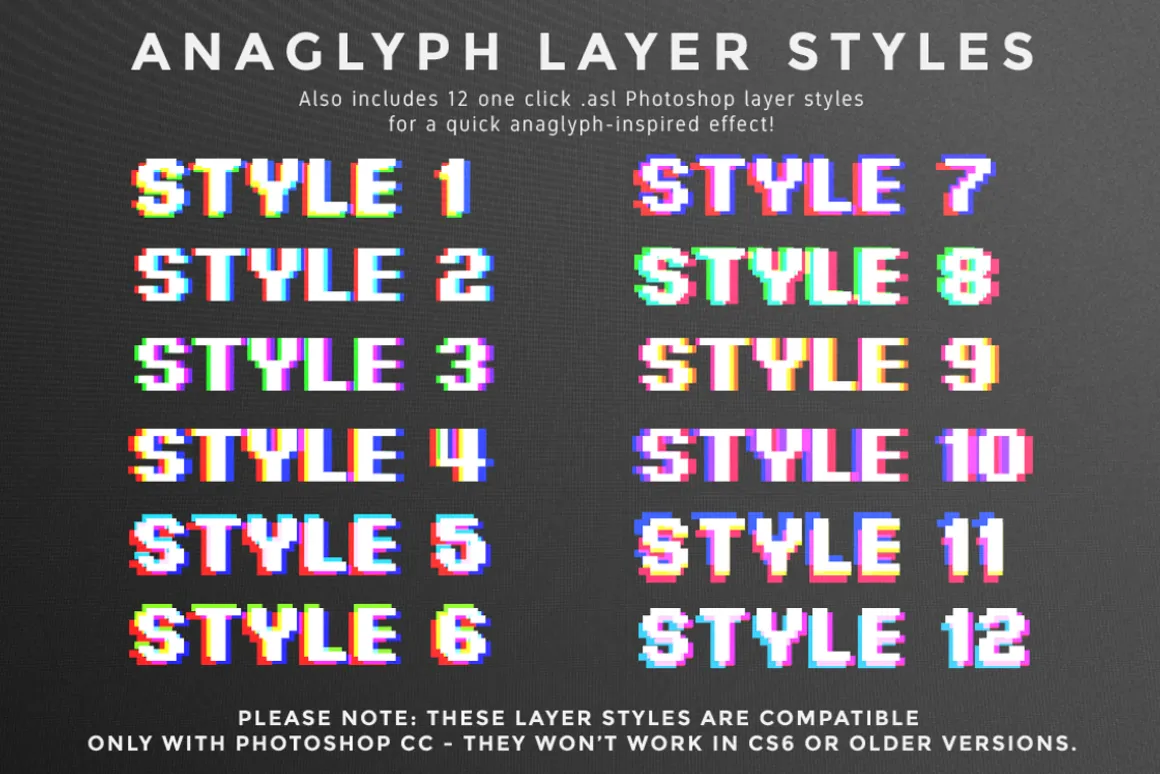 Photoshop Glitch text effects Vol.2