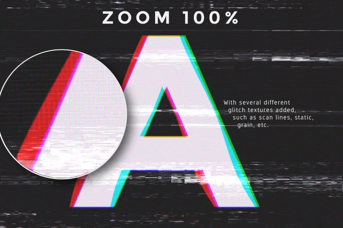 Photoshop Glitch text effects Vol.2