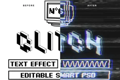 Photoshop Glitch text effects Vol.2