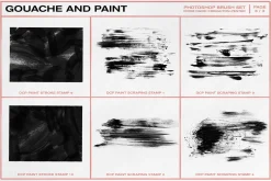 Photoshop Gouache and Paint Brushes