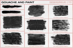 Photoshop Gouache and Paint Brushes