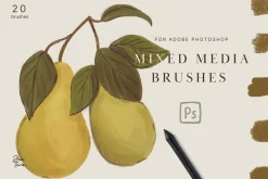 20 Photoshop Mix Media Brushes
