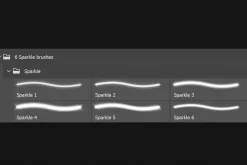 Photoshop sparkle brush set