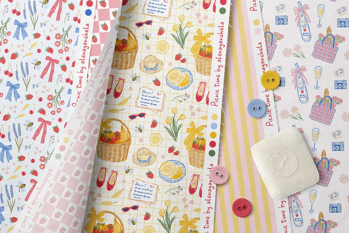 Picnic time - whimsy summer patterns