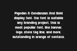 Pigodan - Condensed Font