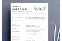 Pilot resume & cover letter template