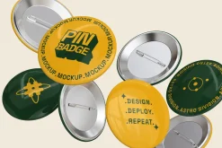Pin Badge Mockup