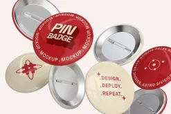 Pin Badge Mockup