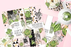 Pink And Gold Cactus Paper Pack